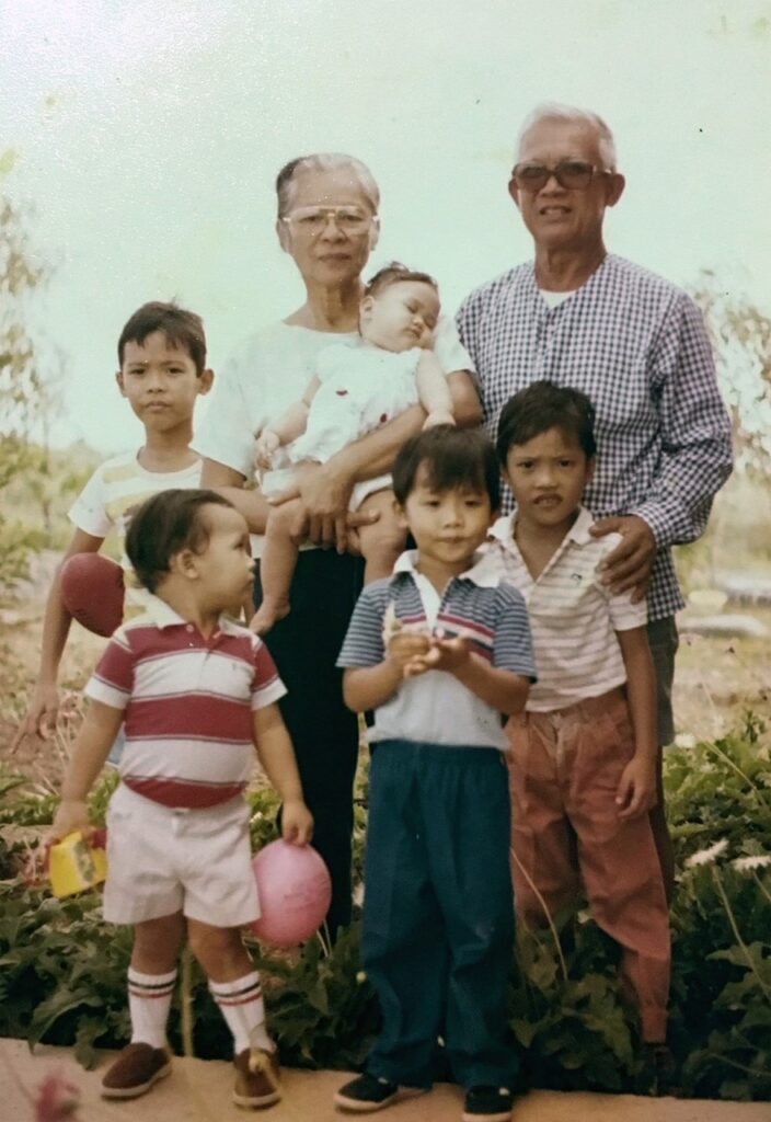An old photo of a family in the Phillippines.