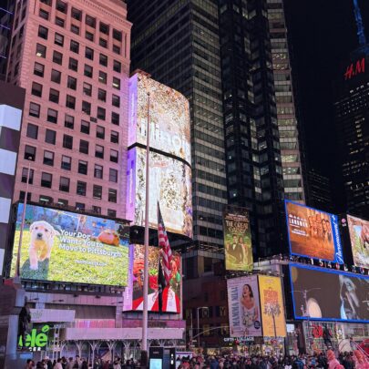 A billboard in Times Square